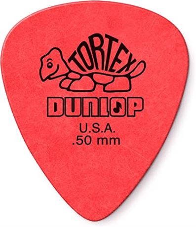 Jim Dunlop Standard .50mm Red Guitar Pick, 12 Pack