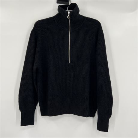 Unbranded Black Quarterzip Sweater with Pockets - XL