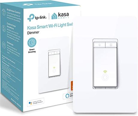 Kasa Smart Dimmer Switch HS220, Single Pole, White