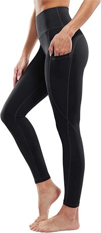 G4Free High Waist Yoga Pants with Pockets - Black - XL