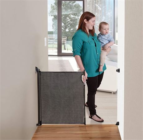 Dreambaby Child Safety Retractable Baby Gate, Black