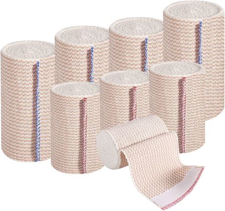 Ourmed Compression Bandage w/ Self Closure & Extra Clips, 4x3", 4x4" - 8pk