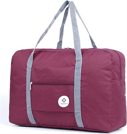 Narwey For Spirit Airlines Foldable Travel Duffel -Wine Red