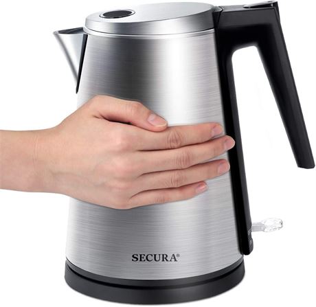 Secura Double Wall Stainless Steel Electric Kettle