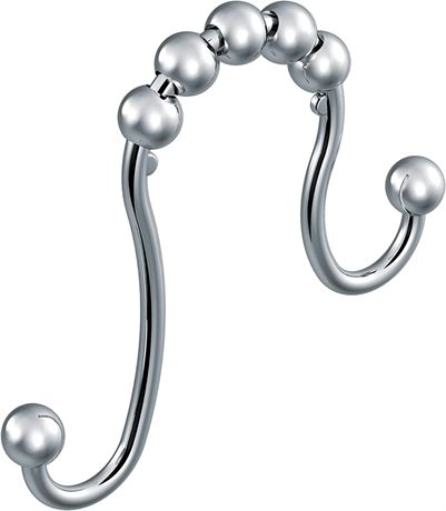 Moen SR2201CH Shower Curtain Rings (Pack of 12), Chrome