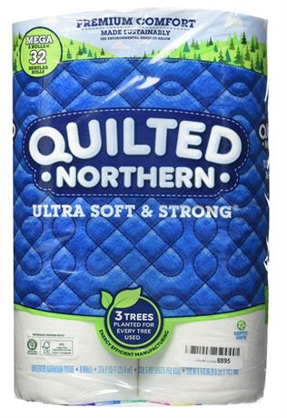 Quilted Northern Quilted Northern Ultra Soft & Strong Toilet Paper, 4 Packs of 8