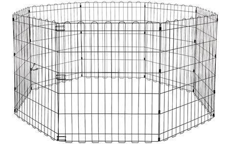 Amazon Basics Foldable Metal Pet Dog Exercise Fence Pen  60 X 60 X 30 Inches