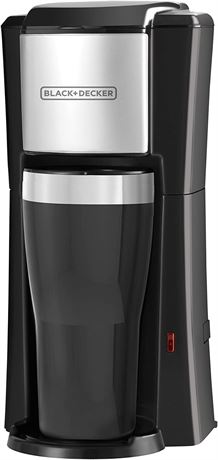 BLACK+DECKER Single Serve Coffeemaker,0.47 Liters, Black, CM618