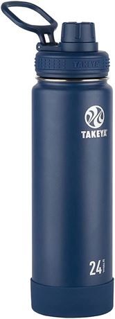 Takeya Actives Insulated Stainless Steel Water Bottle w/Spout Lid, 24 oz