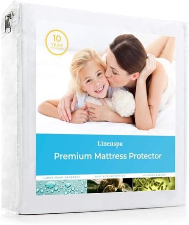 Linenspa Waterproof Smooth Top Premium Twin Mattress Protector