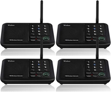 Wuloo Intercoms Wireless 5280 Feet 10 Channel