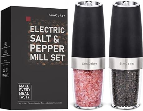 SimCoker Gravity Electric Salt and Pepper Grinder