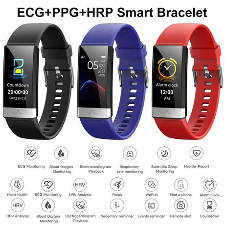 ecg+ppg+hrp smart bracelet