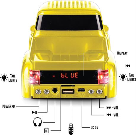 QFX BT-1956 Bluetooth 1956 Hot Rod Pickup Truck Replica Speaker