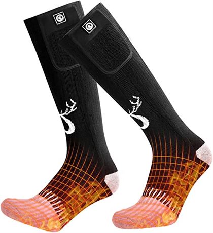 SNOW DEER Heated Socks, Unisex Electric Battery