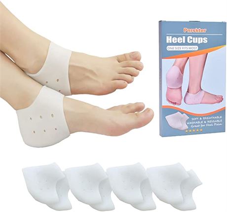 Heel Cups, Plantar Fasciitis Inserts, Heel Pads Cushion (8pcs)