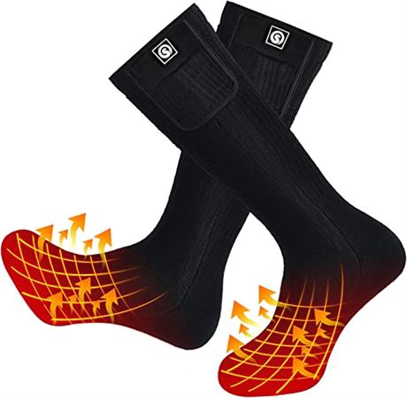 SNOW DEER Heated Socks, Unisex Electric Battery