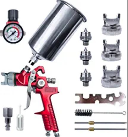 High Performance HVLP Spray Gun Kit Gravity Feed