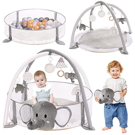 5-in-1 XL Large Baby Gym & Ball Pit, Balls are not Included