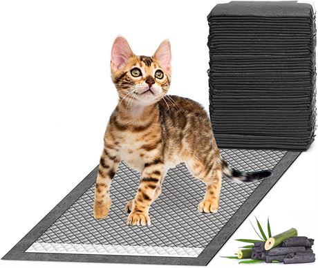 9x11.4in Green Tea & Activated Carbon Cat Pads Refills Litter Box Odor-Control