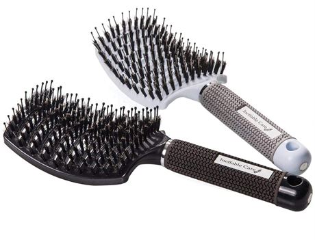 Boar Bristle Hair Brush set � Curved and Vented