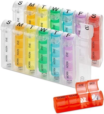 Weekly Pill Organizer - (Pack of 2)