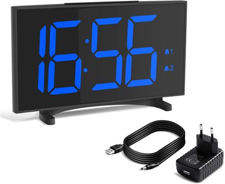 YISSVIC Digital Alarm Clocks for Bedrooms 6.5 Inches LED Clock