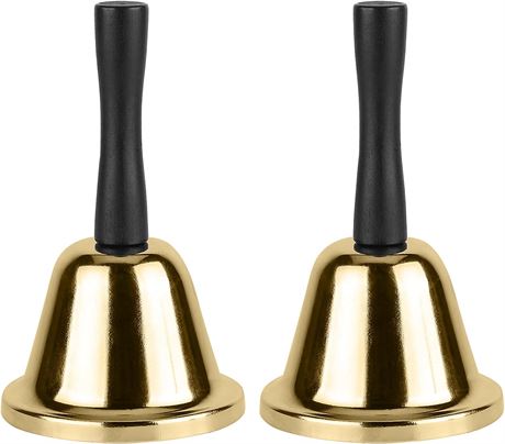 MROCO Gold Hand Bell, 2 Pack