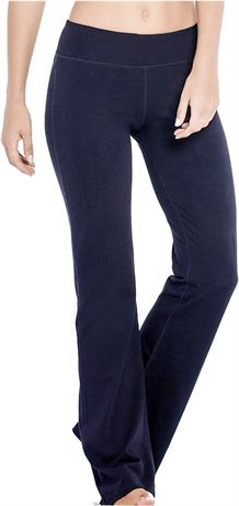 Houmous XXXL Women's Cotton Bootcut Pants Inner Pocket, Blue