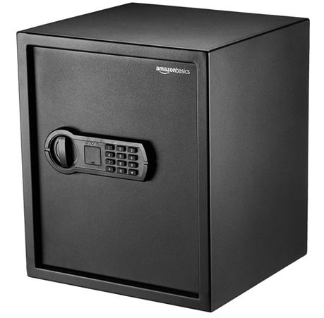 Amazon Basics Steel Home Security Safe w/ Programmable Keypad, 1.52 Cu.Ft