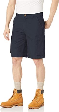 Amazon Essentials Men's 11" Workwear Cargo Short - 34-Navy