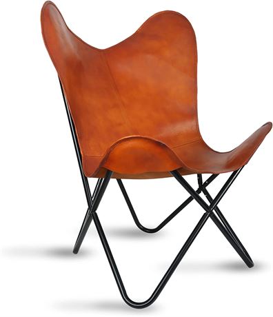 Handmade Leather Butterfly Chair