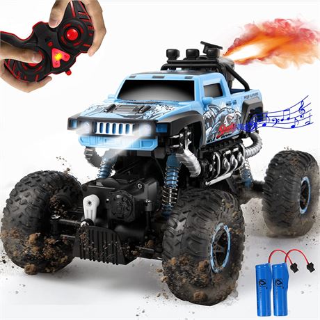 KNULIEEL Monster Trucks 1:16,2.4 GHz All Terrain,4WD LED Lights Dynamic Music