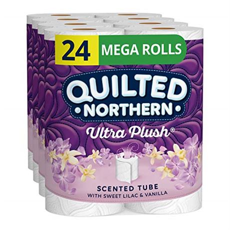 Quilted Northern Ultra Plush Toilet Paper, Sweet Lilac & Vanilla Scent, 24 Rolls