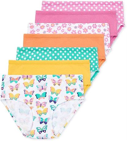 Lucky & Me Girls 100% Organic Cotton Underwear Briefs - Kids size 6