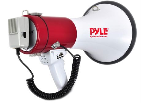 Pyle Pro 50-Watt Bluetooth Megaphone Bullhorn with Siren