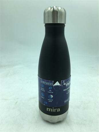 MIRA 12 oz Stainless Steel Vacuum Insulated Water Bottle, Black