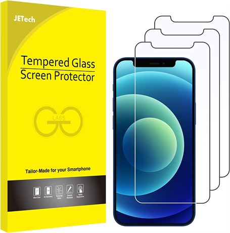 JETech Screen Protector for iPhone 5.4-Inch, Tempered Glass Film, 3-Pack