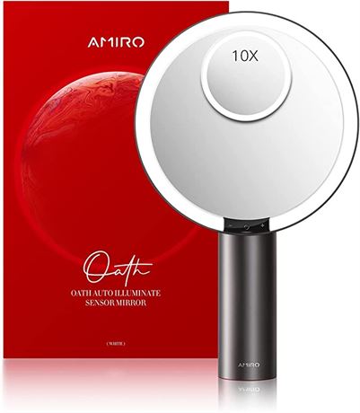 AMIRO 9" Lighted Makeup Mirror with Smart Sensor & Touch-Control