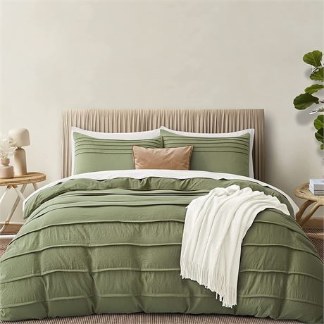 OliAnderson Duvet Cover set Queen 90x90 - Sage Green (Duvet + 2 case)