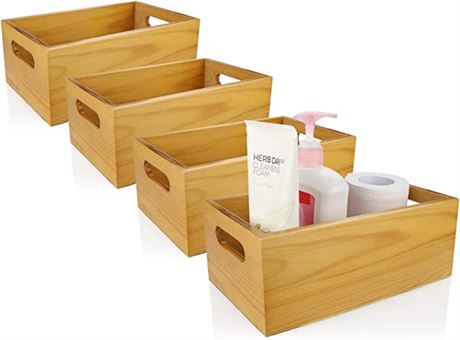 A Selected Pine Wood Organizer Open Box 4 Packs