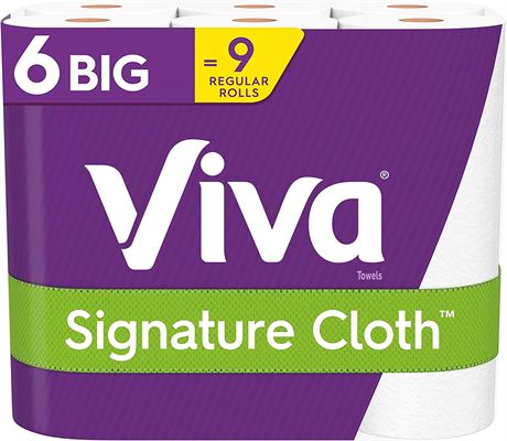 Viva Signature Cloth Paper Towels, Task Size, 24 Rolls