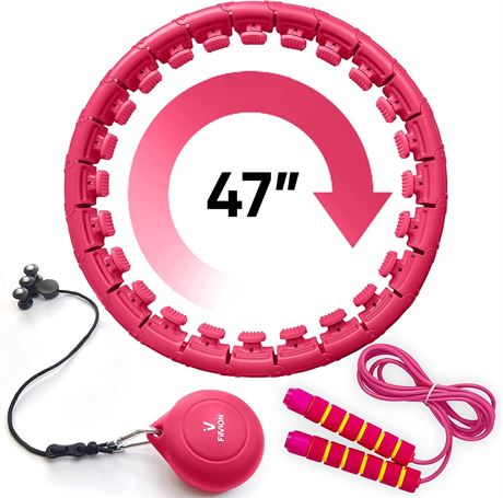 Fitvion Pro Smart Hula Hoop with Jump Rope - Pink