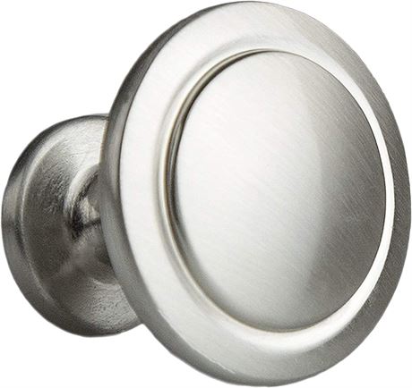 Ilyapa 25 Satin Nickel 1 1/14 Inch Round Kitchen Cabinet Knobs- Satin Nickel