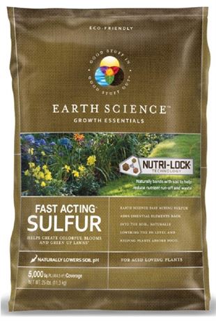 Earth Science Fast Acting Soil Sulphur 25 Lbs