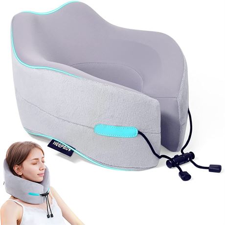 Memory Foam Travel Pillows: Travel Neck Pillow 360-Degree Head Support