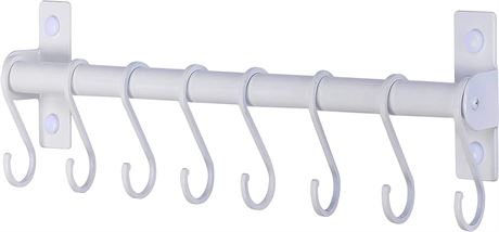 Dseap Pot and Pans Rack Rail with 8 Hooks