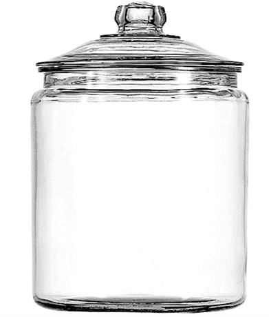 Anchor Hocking Heritage Hill Clear Glass Jar with Lid, 2 Gallon