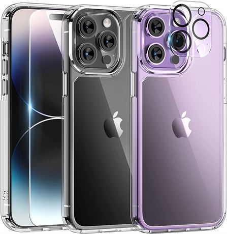 TAURI 5 in 1 Designed for iPhone 14 Pro Case Clear