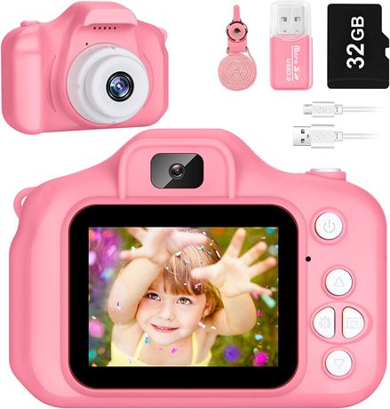 SINEAU Digital Camera for Kids 32GB SD Card, Video Recorder